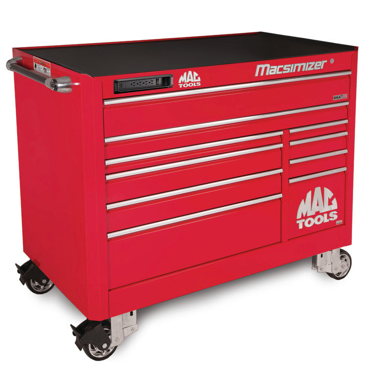 Macsimizer® 10-Drawer Workstation - Firebrick Red
