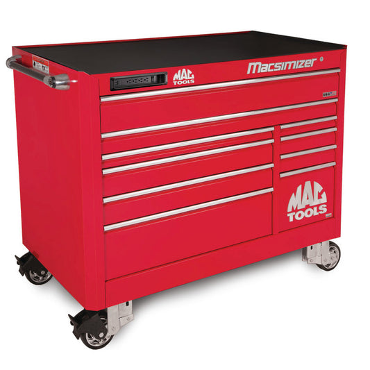Macsimizer® 10-Drawer Workstation - Firebrick Red