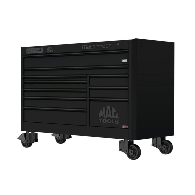 Macsimizer® Series 10-Drawer Workstation with PowerTech™ Drawer - Flat Black