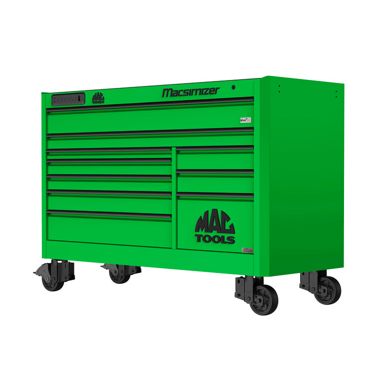 Macsimizer® Series 10-Drawer Workstation with PowerTech™ Drawer - Lime Green