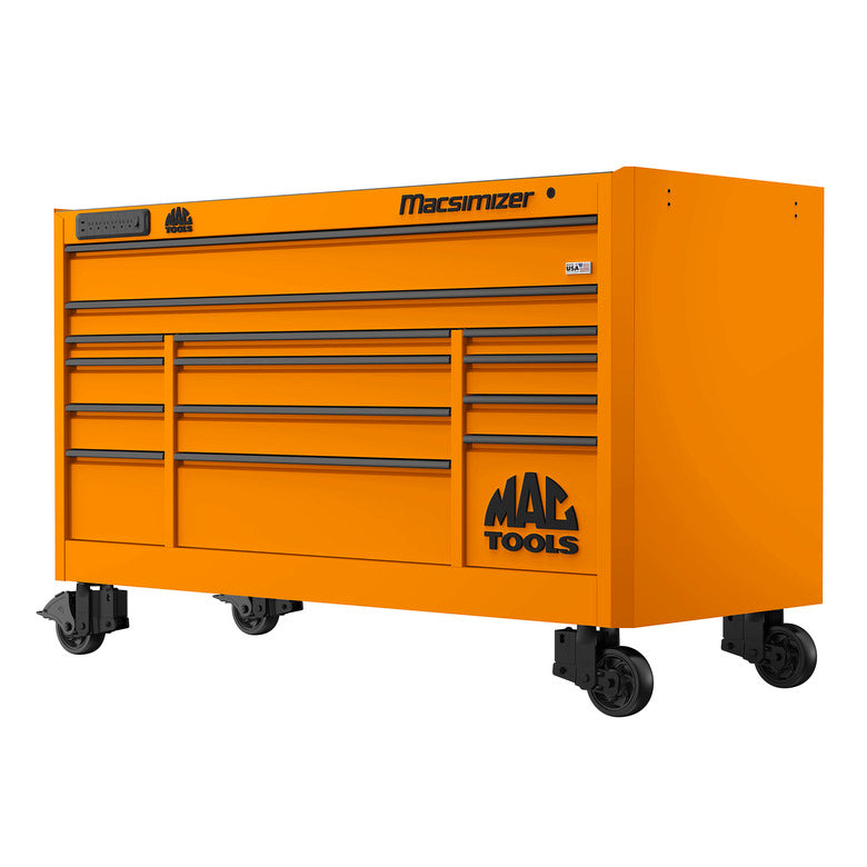Macsimizer® 14-Drawer Workstation - Fireball Orange