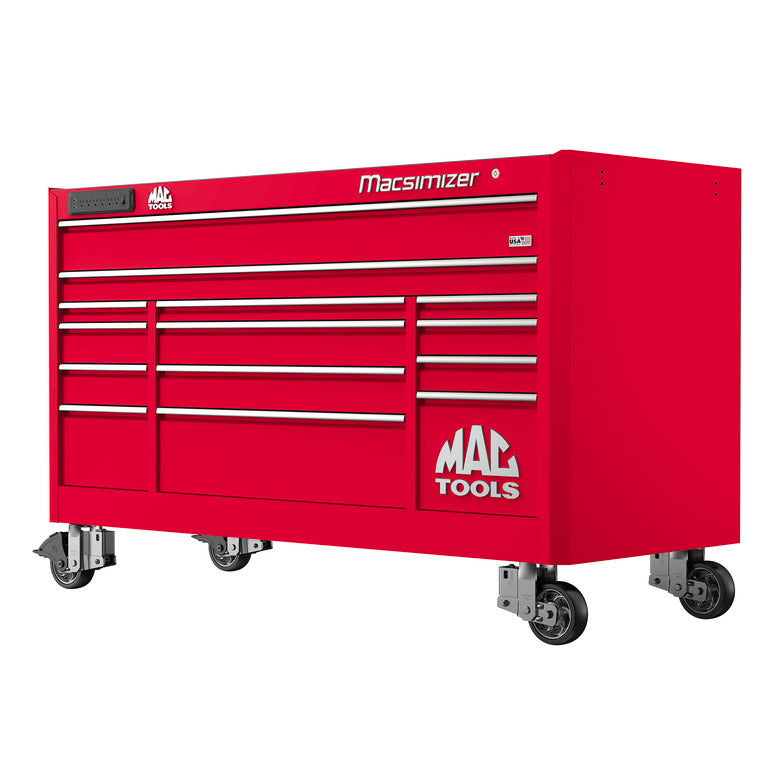 Macsimizer® 14-Drawer Workstation - Firebrick Red