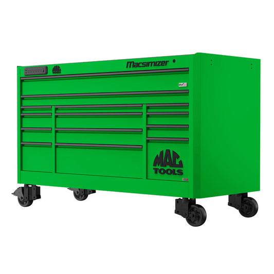 Macsimizer® Series 14-Drawer Workstation with PowerTech™ Drawer - Lime Green