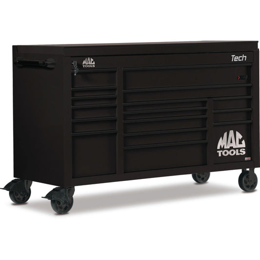 Tech™ Series 16-Drawer Drop Top Workstation - Flat Black
