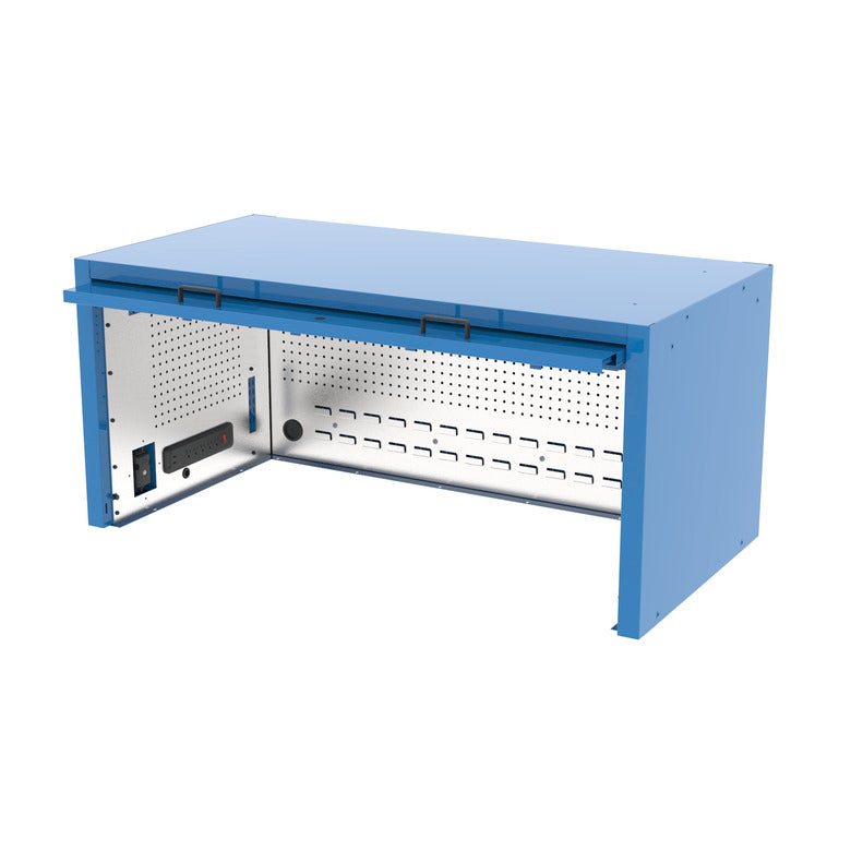 Macsimizer® HD Powered Top Hutch 56" - Boss Blue-Matte Black