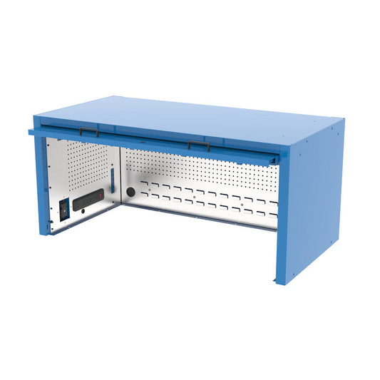 Macsimizer® HD Powered Top Hutch 56" - Boss Blue-Matte Black