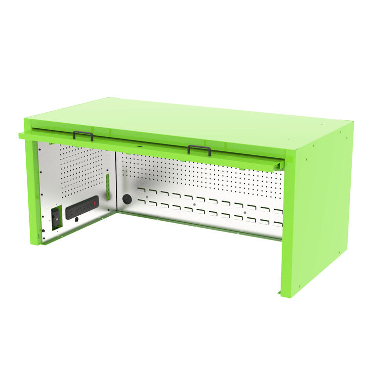 Macsimizer® HD Powered Top Hutch 56" - Demon Green-Matte Black