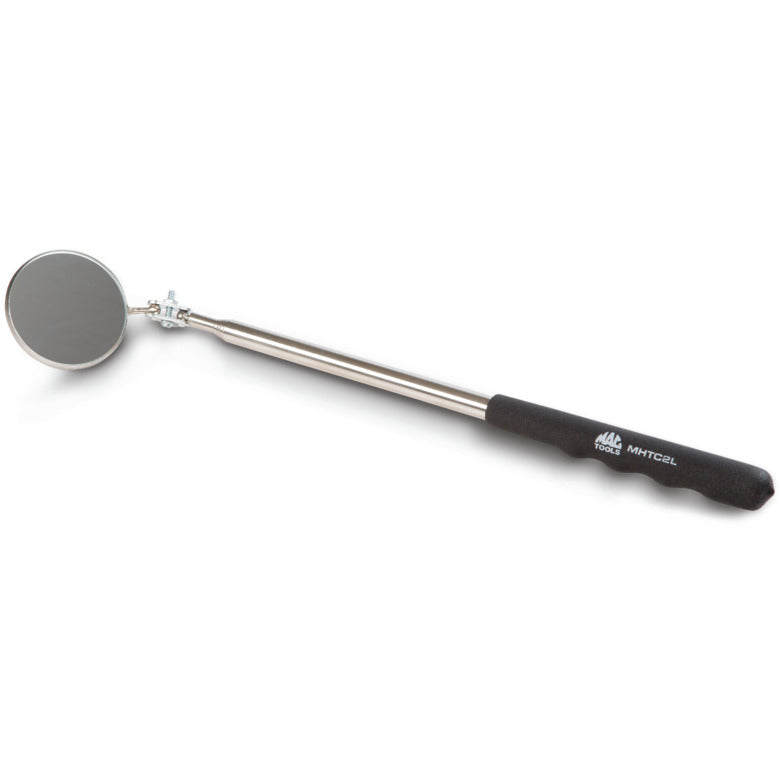 Telescoping Roound  Extra-Long Magnifying Inspection Mirror - 2-1/4"