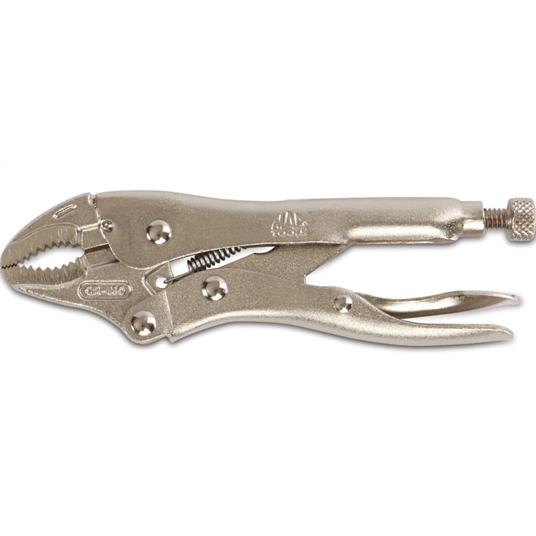 Curved Jaw Locking Pliers with Wire Cutter 5"