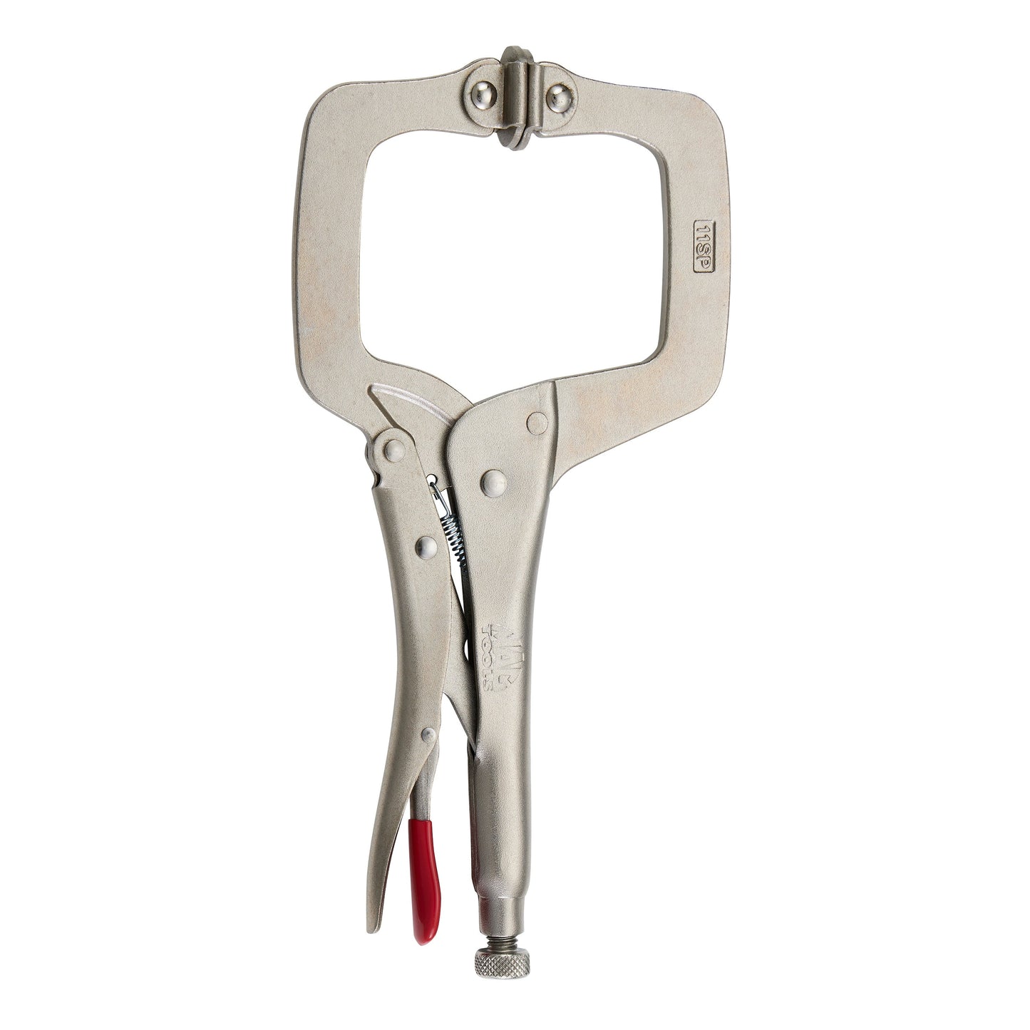 11" C-Clamp Trigger Release Locking Pliers with Swivel Pads  - Red