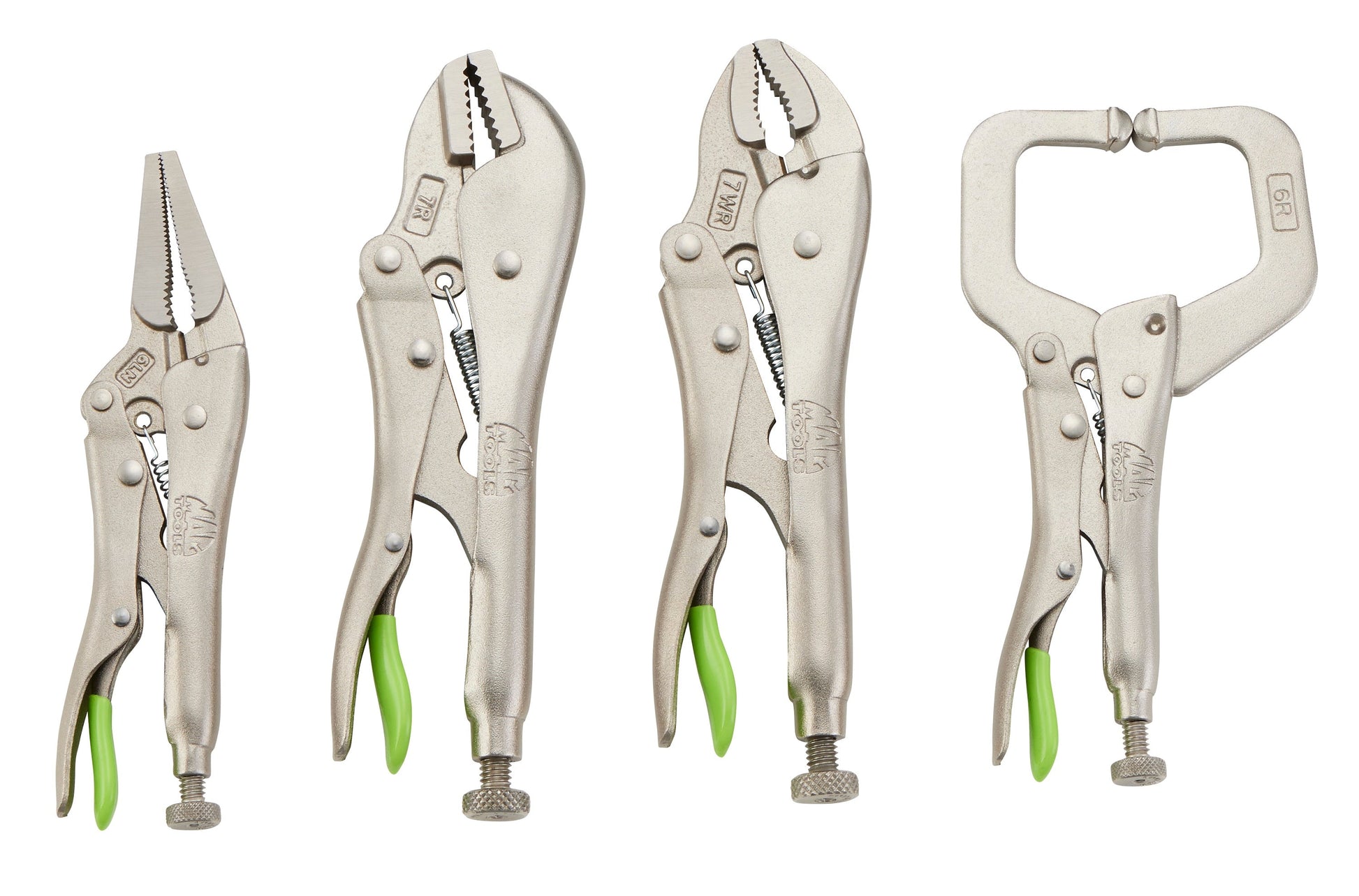 4-PC. Trigger Release Locking Pliers Set - Green