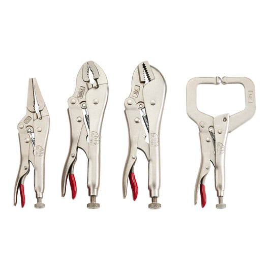 4-PC. Trigger Release Locking Pliers Set - Red