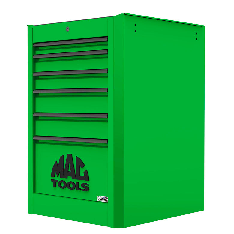 Macsimizer® 6-Drawer Side Box with PowerTech™ Drawer - Lime Green