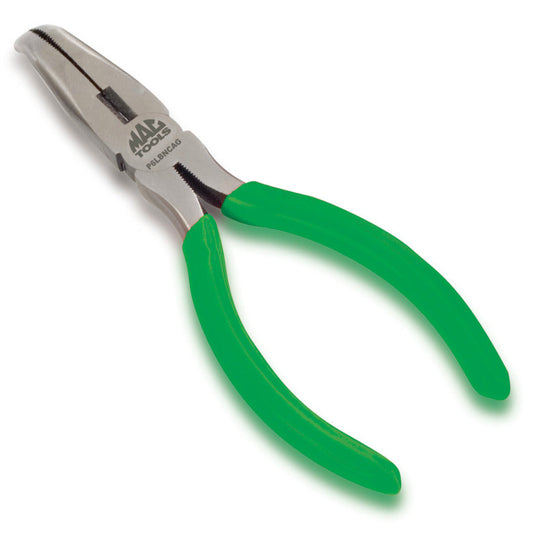 Bent Long-Nose Pliers with Cutter 6" - Green