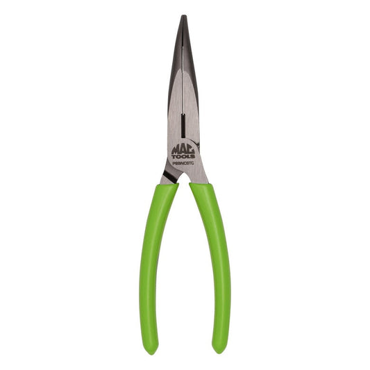 8" Bent Long-Nose C.S.T. Pliers With Cutter HI-VIZ Green