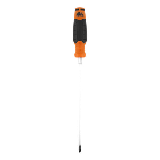 Mac-Grip™ Long Phillips® Screwdriver #1-Phillips x 8" - Orange