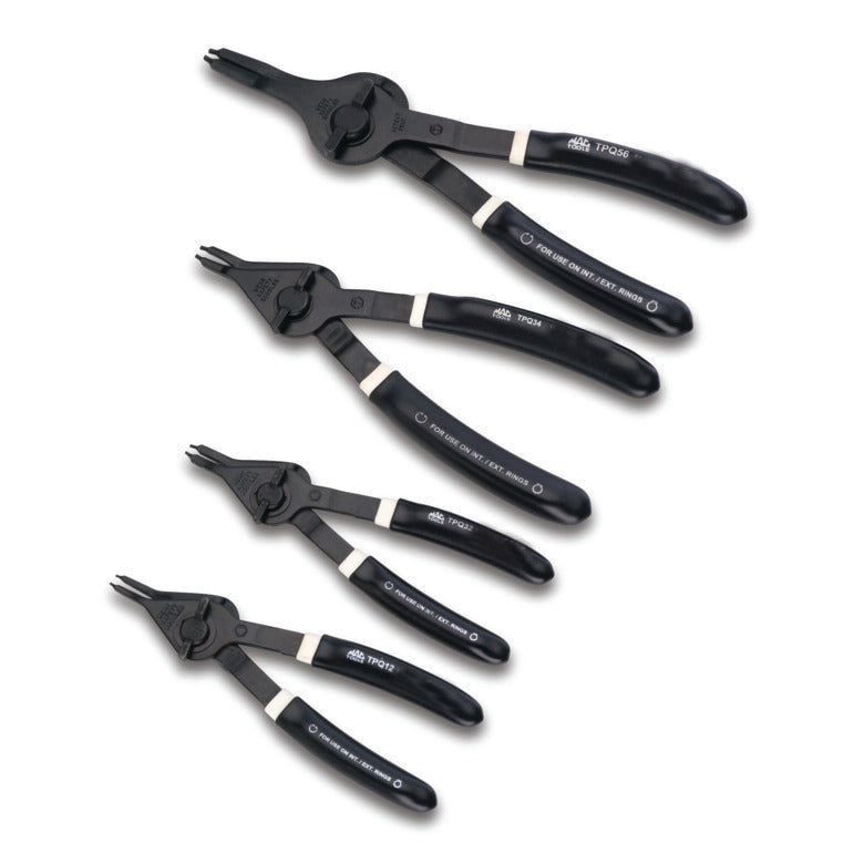 4-PC. Quarter-Turn Convertible Straight Snap Ring Plier Set