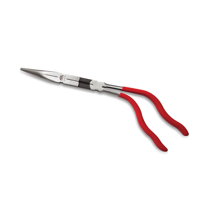 Double-Jointed Pistol-Grip Long-Reach Bent Long-Nose Pliers 13"