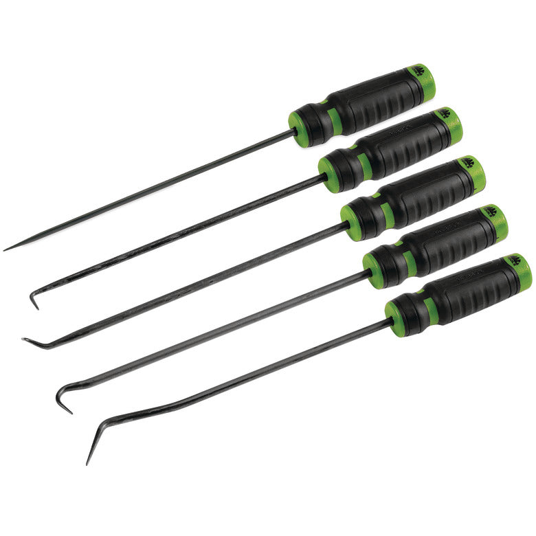 5-PC. Mac-Grip™ Long Pick Set - Hi-Vis Green