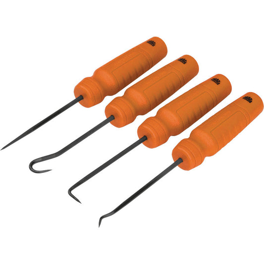 4-PC. Mac-Grip® Mini Pick Set - Hi-Vis Orange