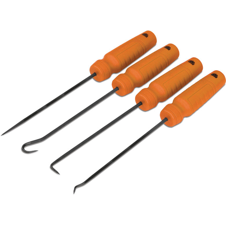4-PC. Mac-Grip™ Mini Long Pick Set - Hi-Vis Orange