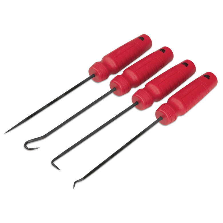 4-PC. Mac-Grip™ Mini Long Pick Set - Red