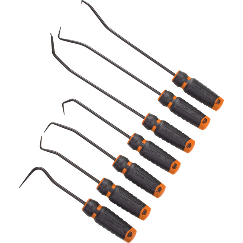 7-PC. Mac-Grip™ Radiator Pick Set - Hi-Vis Orange