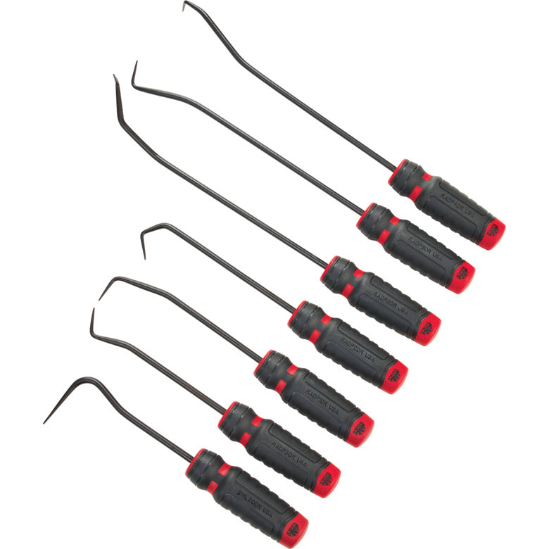 7-PC. Mac-Grip™ Radiator Pick Set - Red