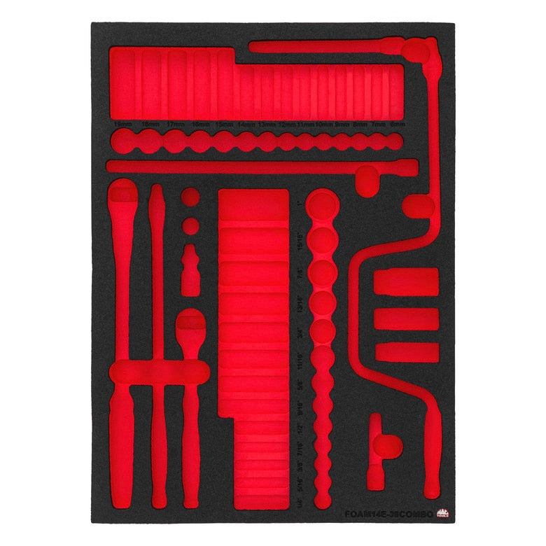 Foam Only - 3/8” Drive Combo Socket (FOAM14E-38COMBO Set)