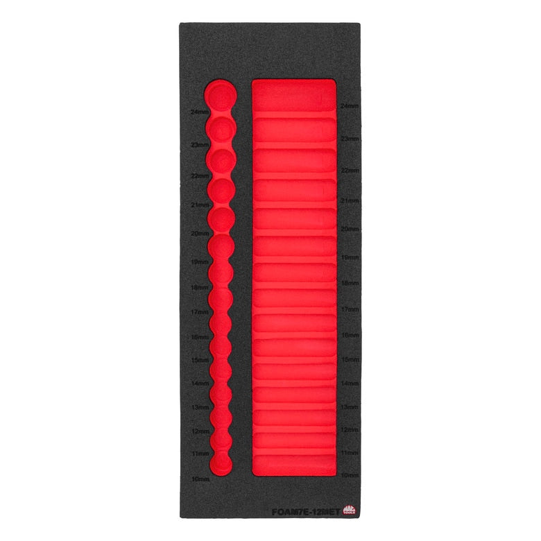 Foam Only - 1/2” Drive Sockets Metric (FOAM7E-12MET)
