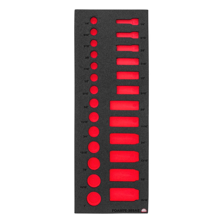Foam Only - 3/8” Drive Sockets SAE (FOAM7E-38SAE Set)