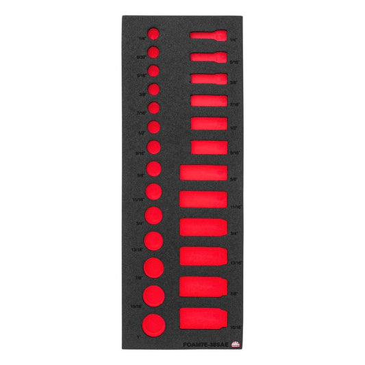 Foam Only - 3/8” Drive Sockets SAE (FOAM7E-38SAE Set)