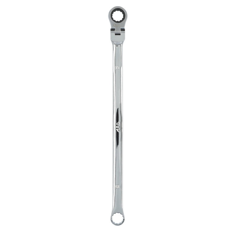 15mm XL Double Box Flex Head Ratcheting Wrench - 12 pt.