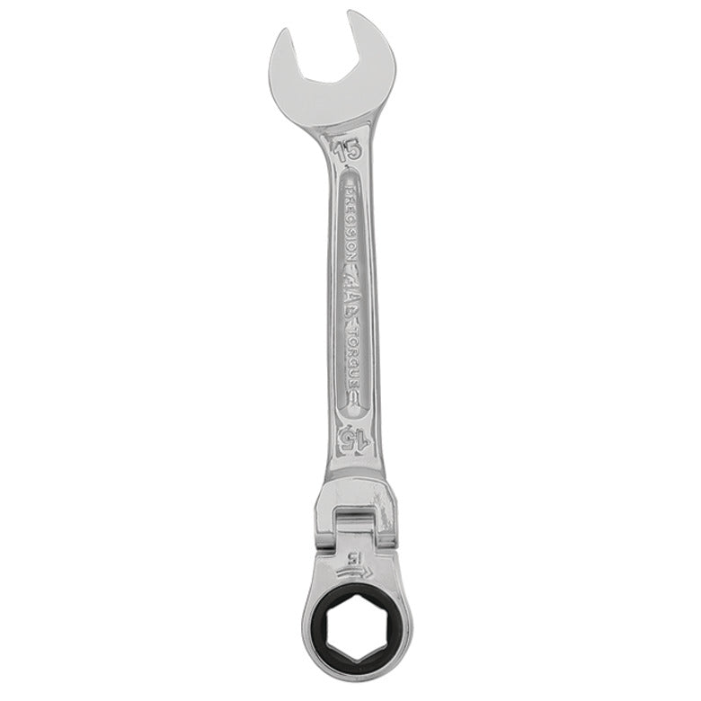 Flex-Head Ratcheting Wrench 15mm - 6-PT.
