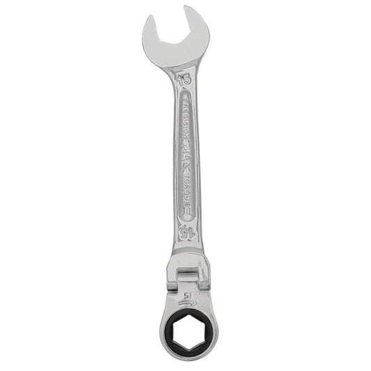 Flex-Head Ratcheting Wrench 15mm - 6-PT.