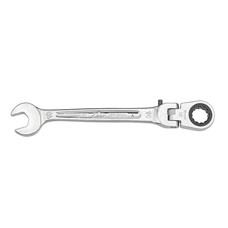 Locking Flexible-Head Ratcheting Wrench 10mm - 12-PT.