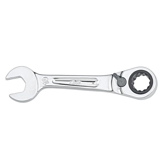 Stubby Reversible Ratcheting Wrench Set 10mm - 12-PT.