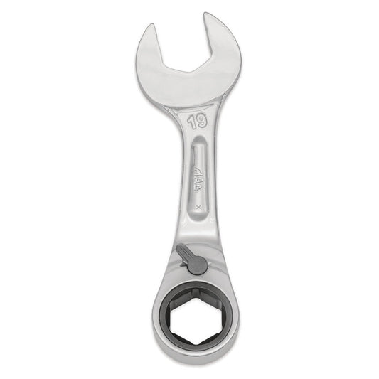 Stubby Offset Ratcheting Wrench 12mm - 6-PT.