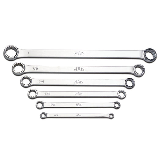 6-PC. SAE Double-Box Offset Wrench Set - 12-PT.