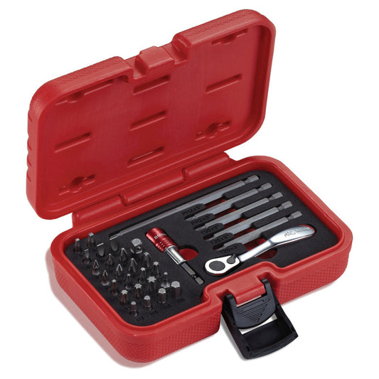 32-PC. 1/4" Hex Drive Ratcheting Bit Set