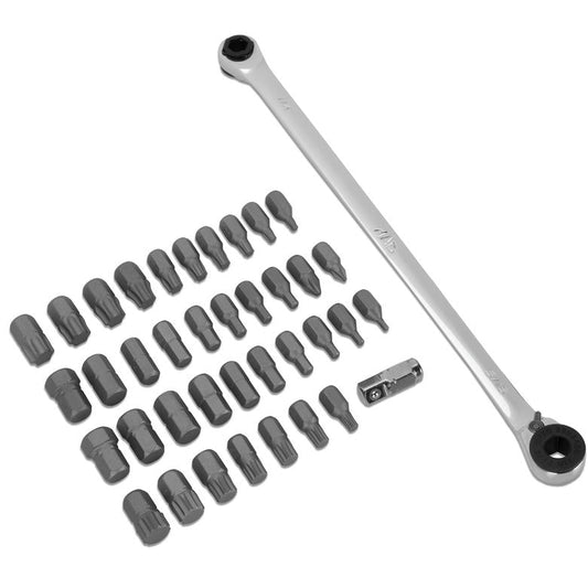 39-PC. Ratchet and Stubby Bit Set
