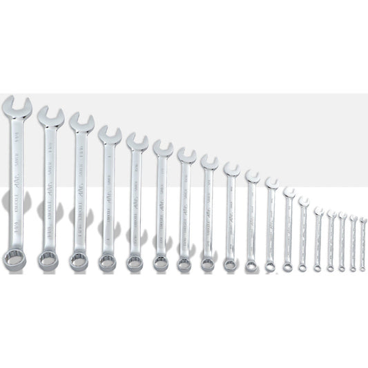 18-PC. SAE Knuckle Saver Combination Wrench Set - 12-PT.