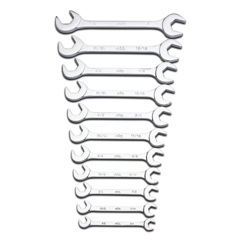 11-PC. SAE Angle Wrench Set