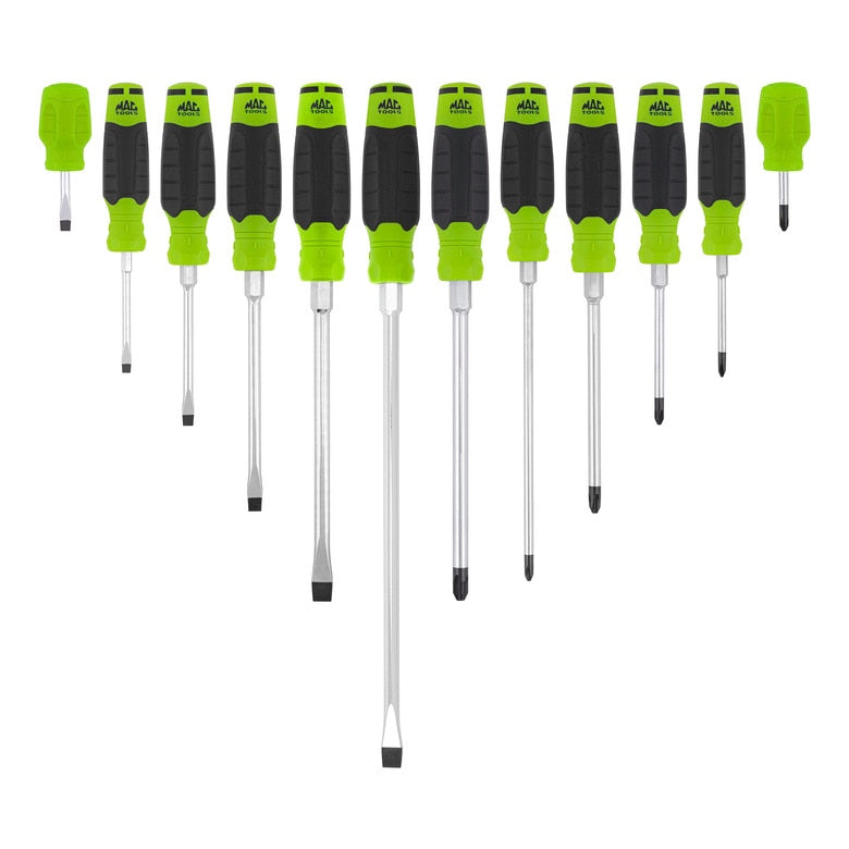 12-PC.  Mac-Grip™ Combination Screwdriver Set  - Green
