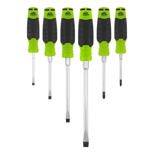 6-PC. Mac-Grip™ Combination Screwdriver Set - Green