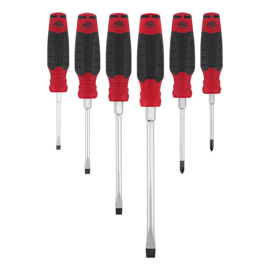 6-PC. Mac-Grip™ Combination Screwdriver Set - Red