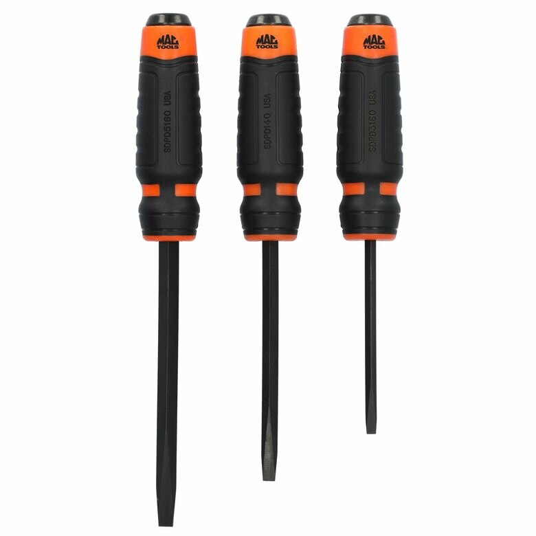 3-PC. Strikable Prying Screwdriver Set - Orange