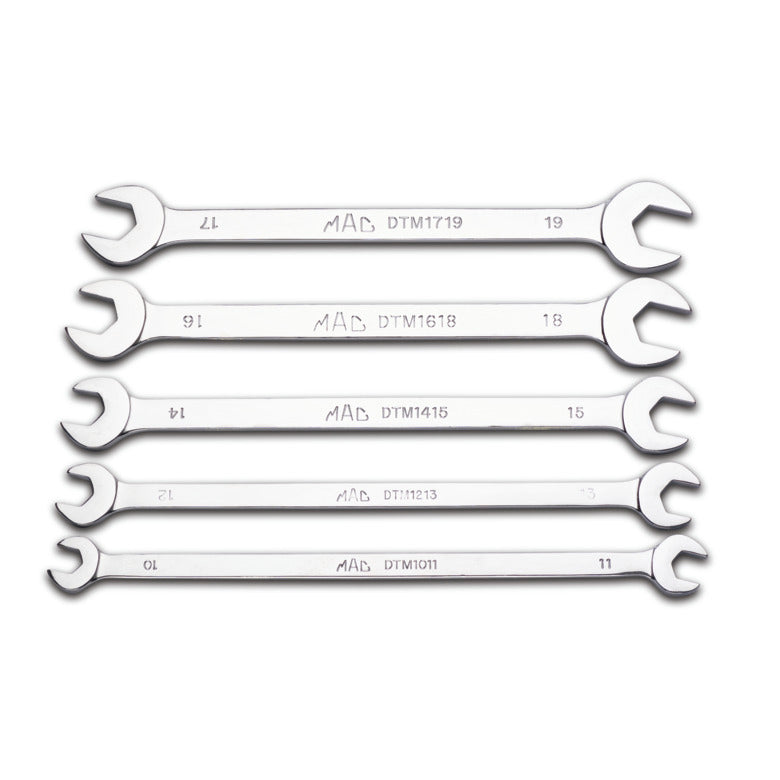 5-PC. Metric Thin Open-End Wrench Set