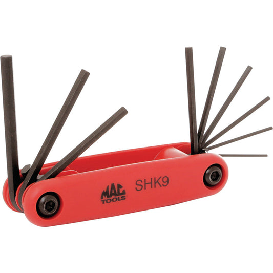 9-PC. SAE Fold-Up Hex Key Set