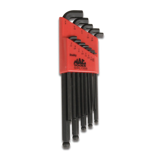 13-PC. SAE Stubby Ball-End Hex L-Key Set
